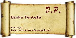 Dinka Pentele névjegykártya